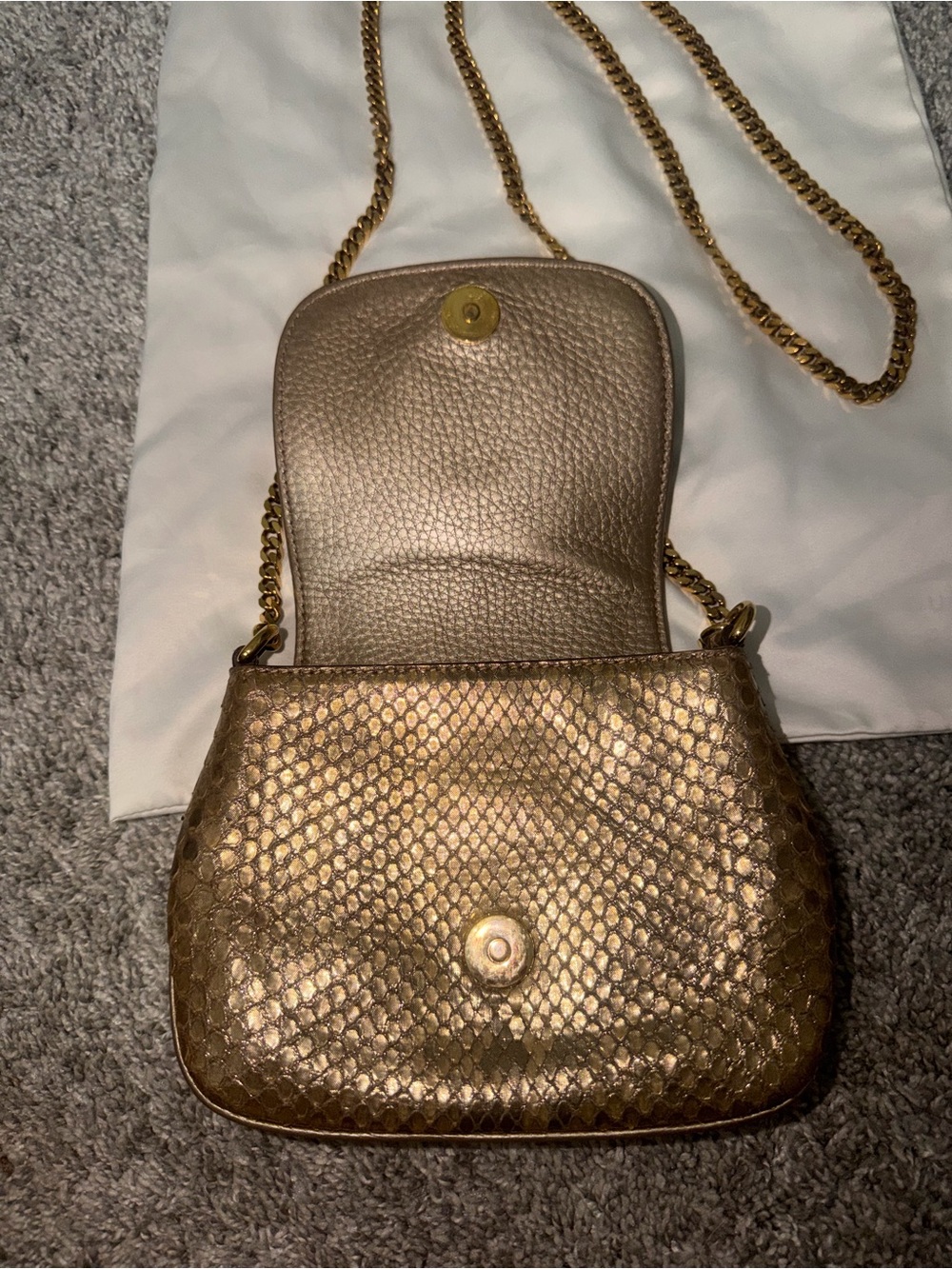 Gucci 1973 Small in Python leather Gold/Metallic - Picture 3 of 9
